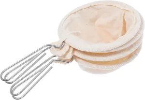 NUOBESTY 4pcs Reusable Coffee Filter Bags Hand Drip Coffee Strainer with Fine Mesh for Home Office Travel Efficient Filtration for Smooth Brews Tea Filter