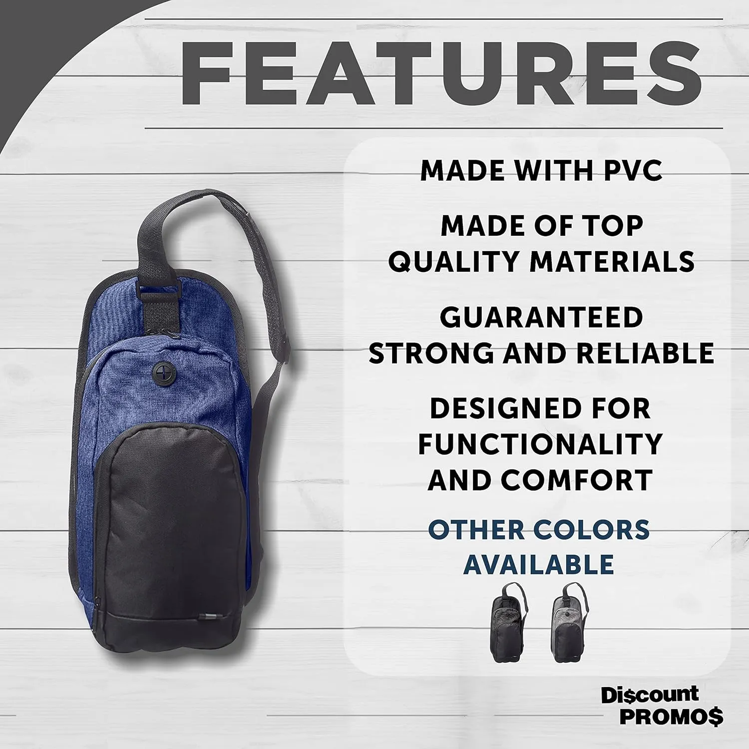 O Valley Crossbody Shoulder Bag Set of 6, Bulk Pack - Perfect for Employees, Students, And For Everyday Use - Blue