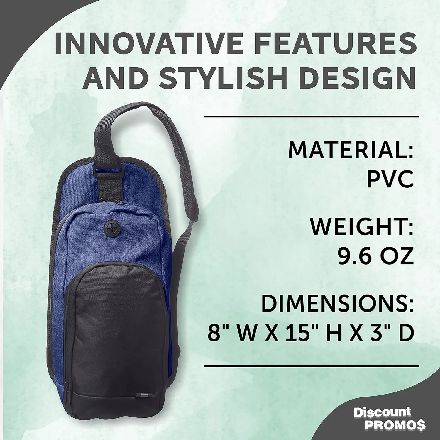 O Valley Crossbody Shoulder Bag Set of 6, Bulk Pack - Perfect for Employees, Students, And For Everyday Use - Blue