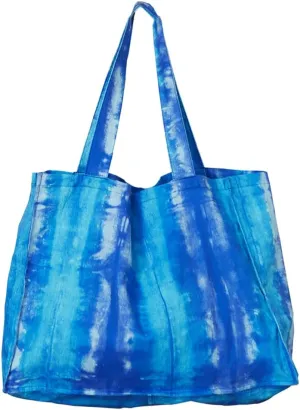 O&ON Linen Tote Bag Handmade Shoulder bag with Natural Linen, Tie Dye Beach Bag, Shopping Bag, Lightweight and Sturdy Bag
