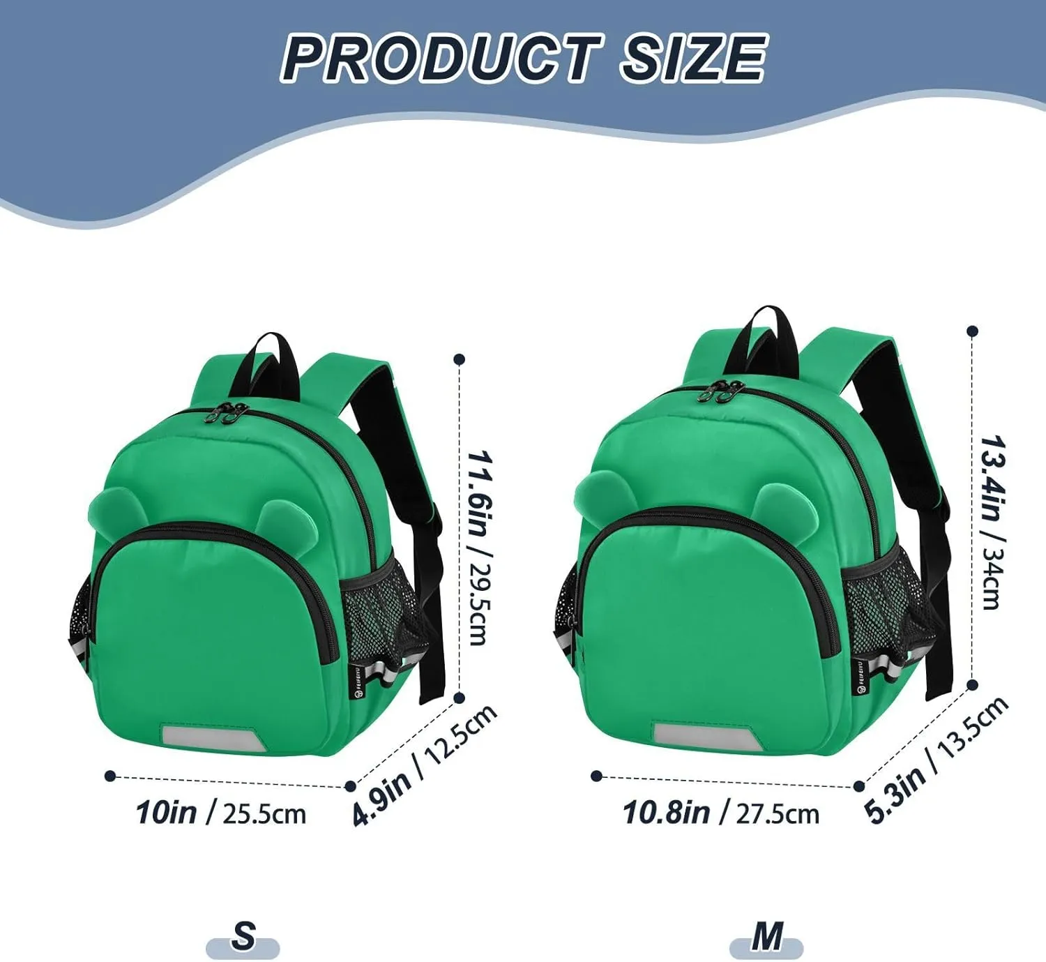 ODAWA Little Boy Backpacks Toddler Peacock Green Kid Backpacks, Preschool Backpack for Girls