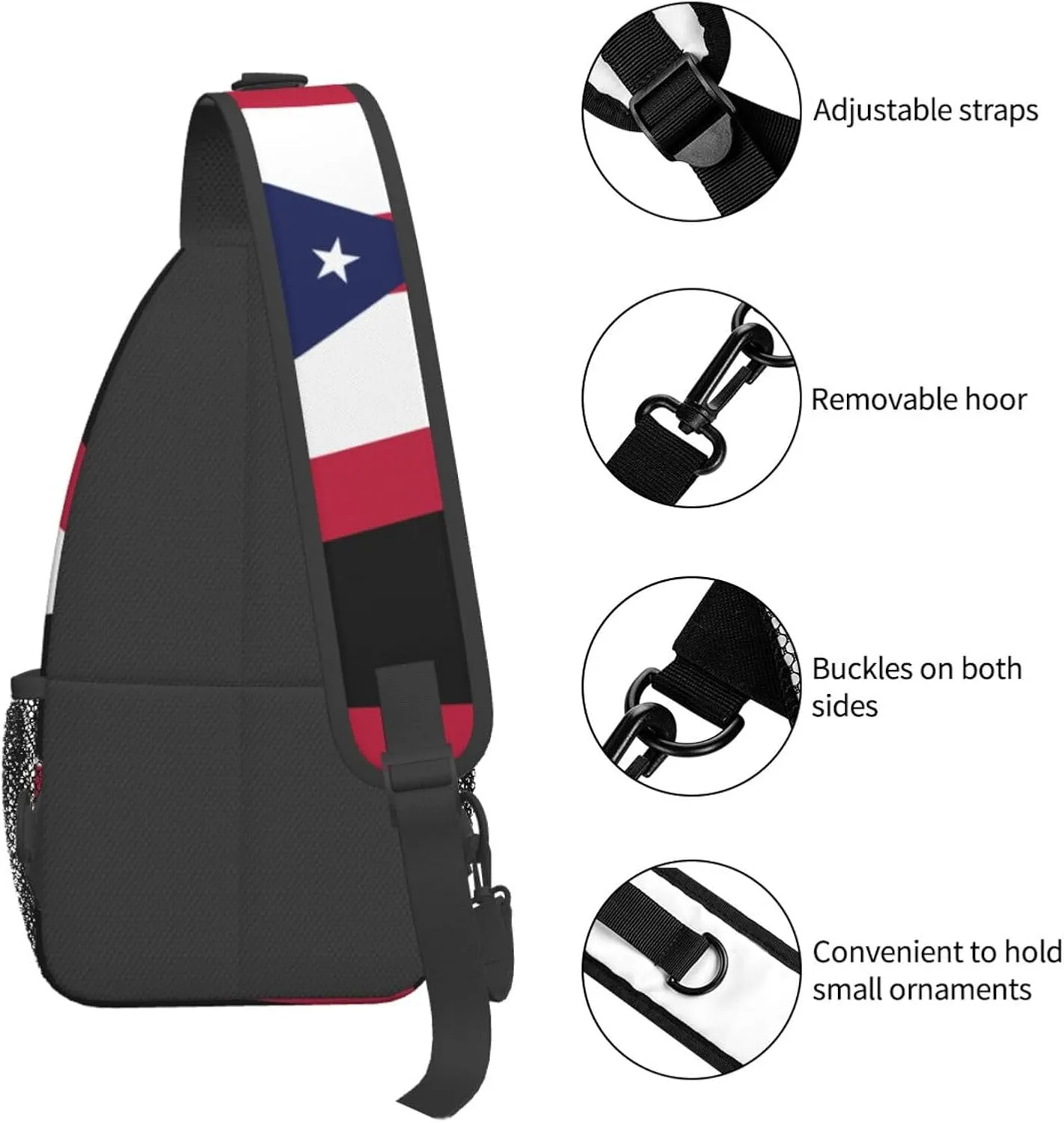 Ohio State Flag Print Lightweight Sling Small Shoulder Bag - Chic Cross Chest Bag With Adjustable Strap