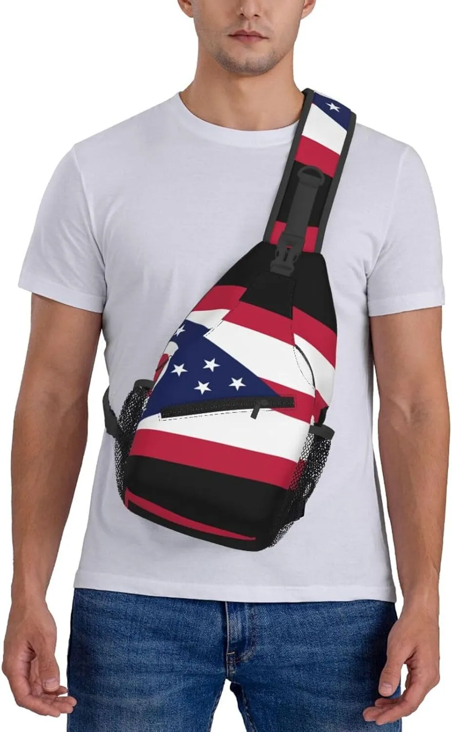 Ohio State Flag Print Lightweight Sling Small Shoulder Bag - Chic Cross Chest Bag With Adjustable Strap