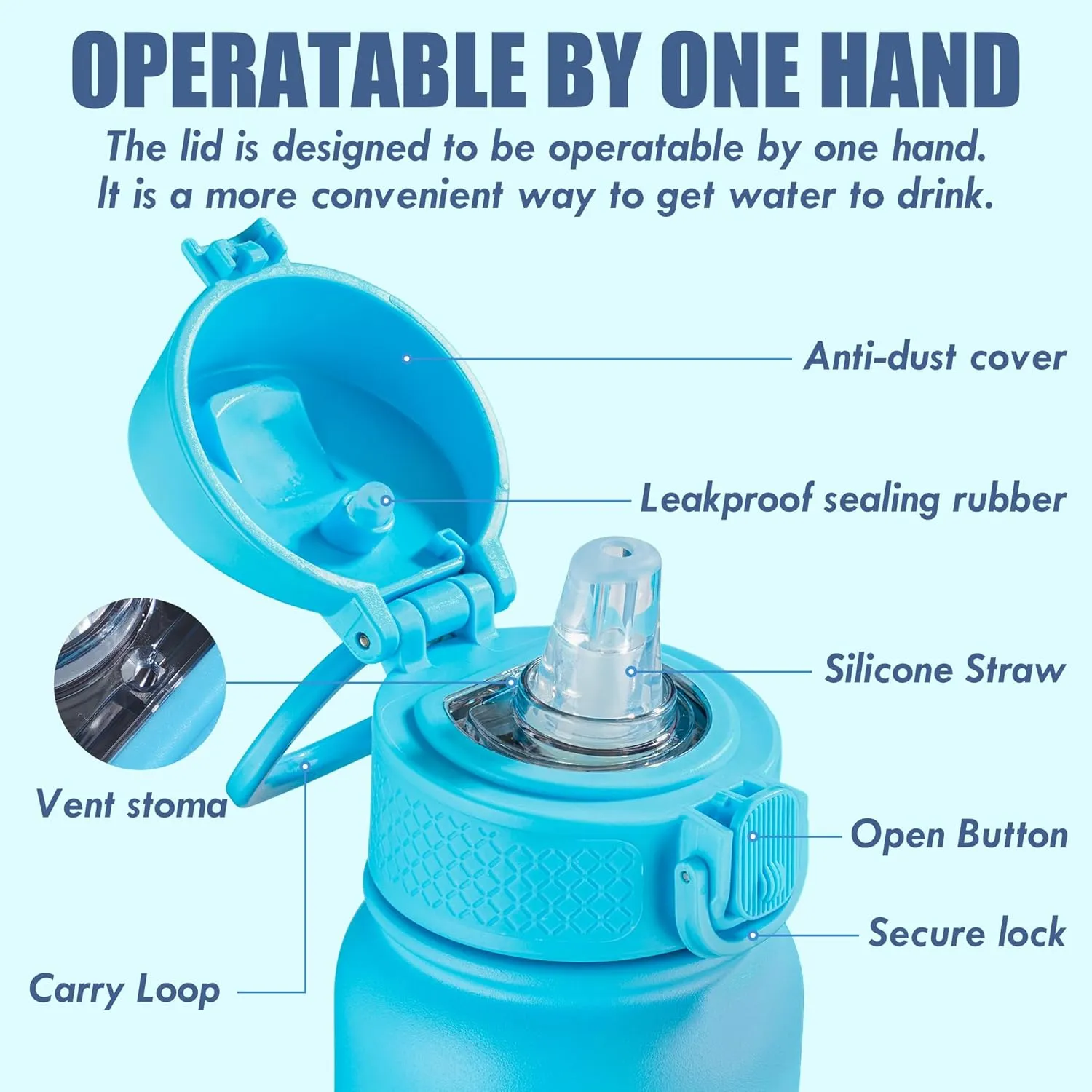 OLDLEY 12oz Kids Water Bottle, Stainless Steel Insulated Water Bottle For Kids, With Straws Leak-proof, Kids Water Bottles For School Boys Girls,Dinosaur