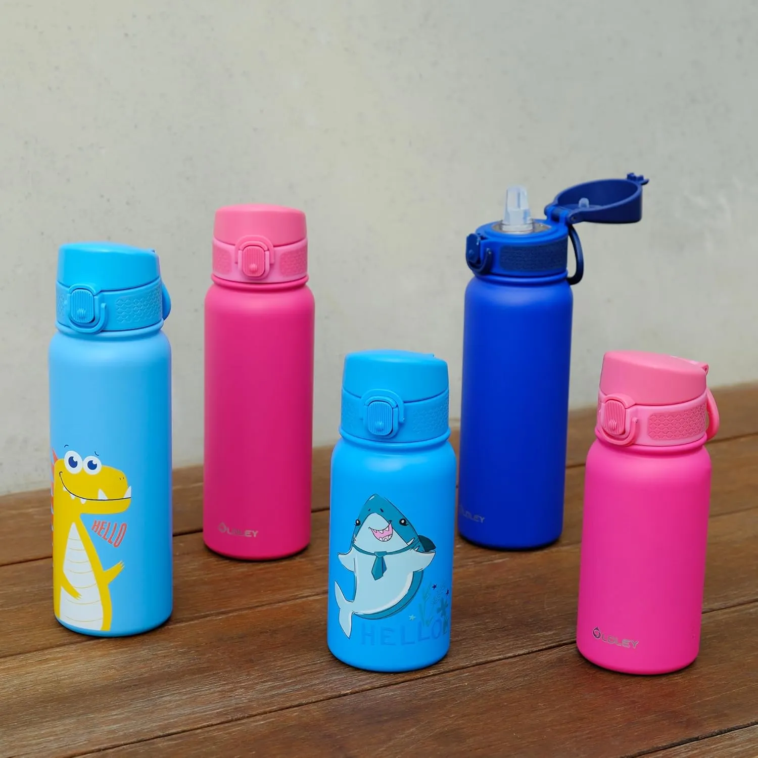 OLDLEY 12oz Kids Water Bottle, Stainless Steel Insulated Water Bottle For Kids, With Straws Leak-proof, Kids Water Bottles For School Boys Girls,Dinosaur