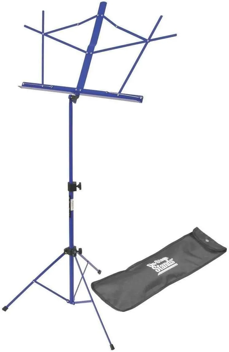On-Stage SM7122DBB Compact Folding Sheet Music Stand with Bag, Dark Blue