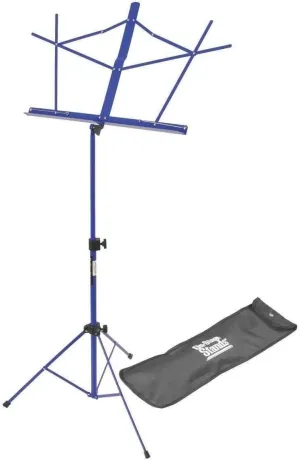 On-Stage SM7122DBB Compact Folding Sheet Music Stand with Bag, Dark Blue