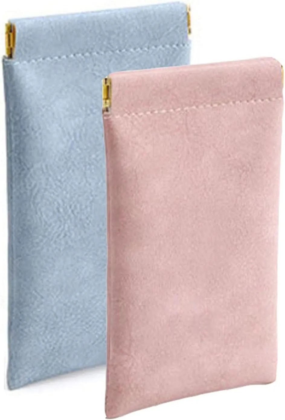 Onavee Purse Pouches, Pouchic Snap Closure Pouches, Pouchic - Personalized Snap Closure Leather Organizer Pouch -slim: Pink Blue