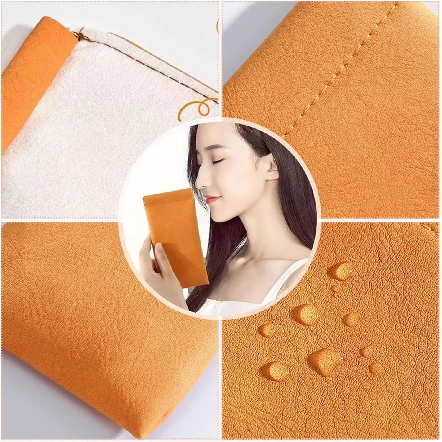Onavee Purse Pouches, Pouchic Snap Closure Pouches, Pouchic - Personalized Snap Closure Leather Organizer Pouch -slim:Yellow Green