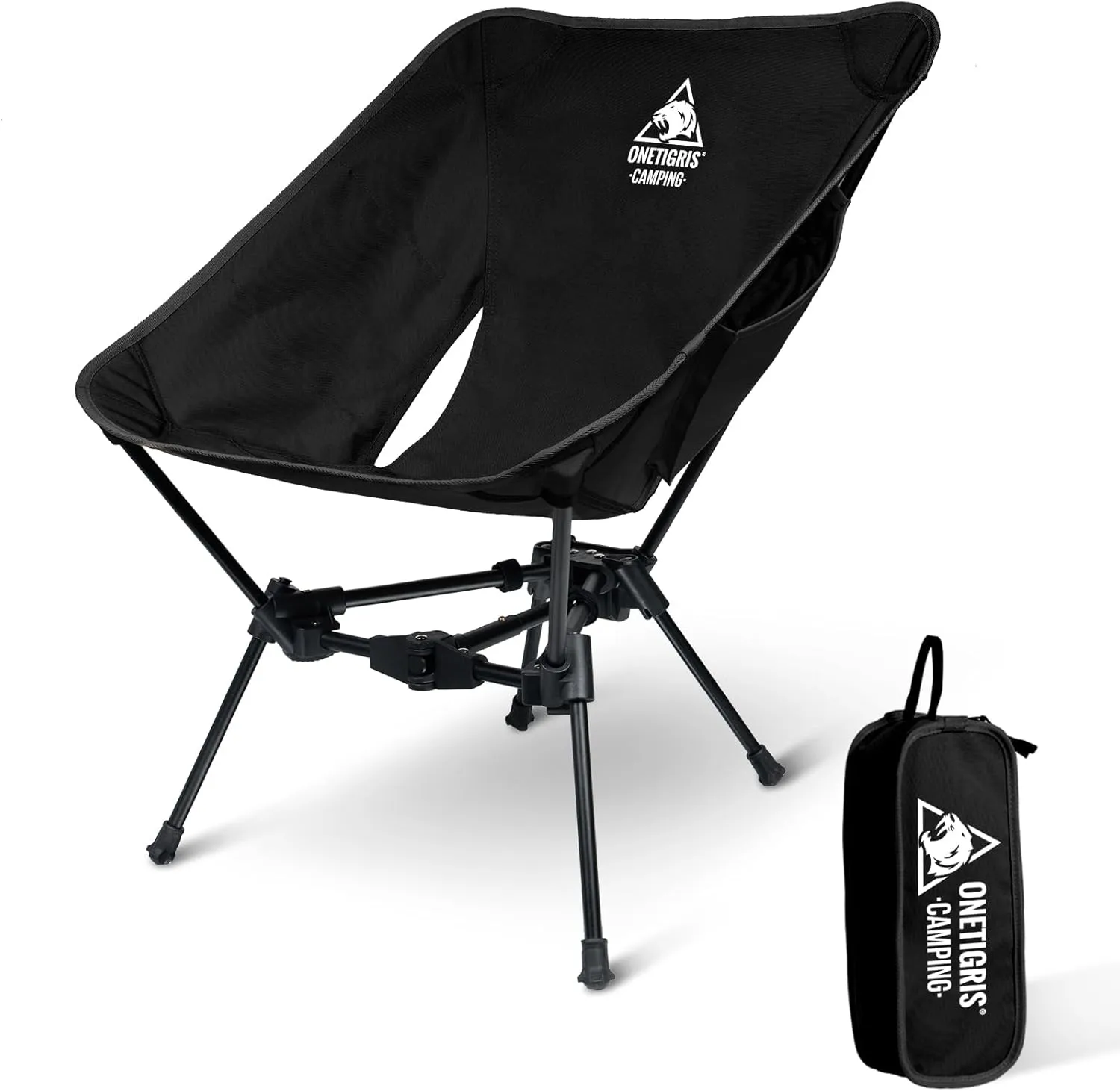 OneTigris Tigerblade Camping Chair, Lightweight Folding Backpacking Hiking, Compact Portable 330 lbs Capacity