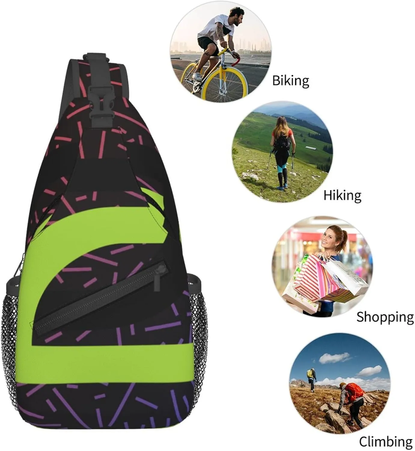 Optic Gaminglogo Crossbody For Men Women Sling Chest Bag Shoulder Bag Lightweight One Strap Backpack Multipurpose Travel Hiking Daypack