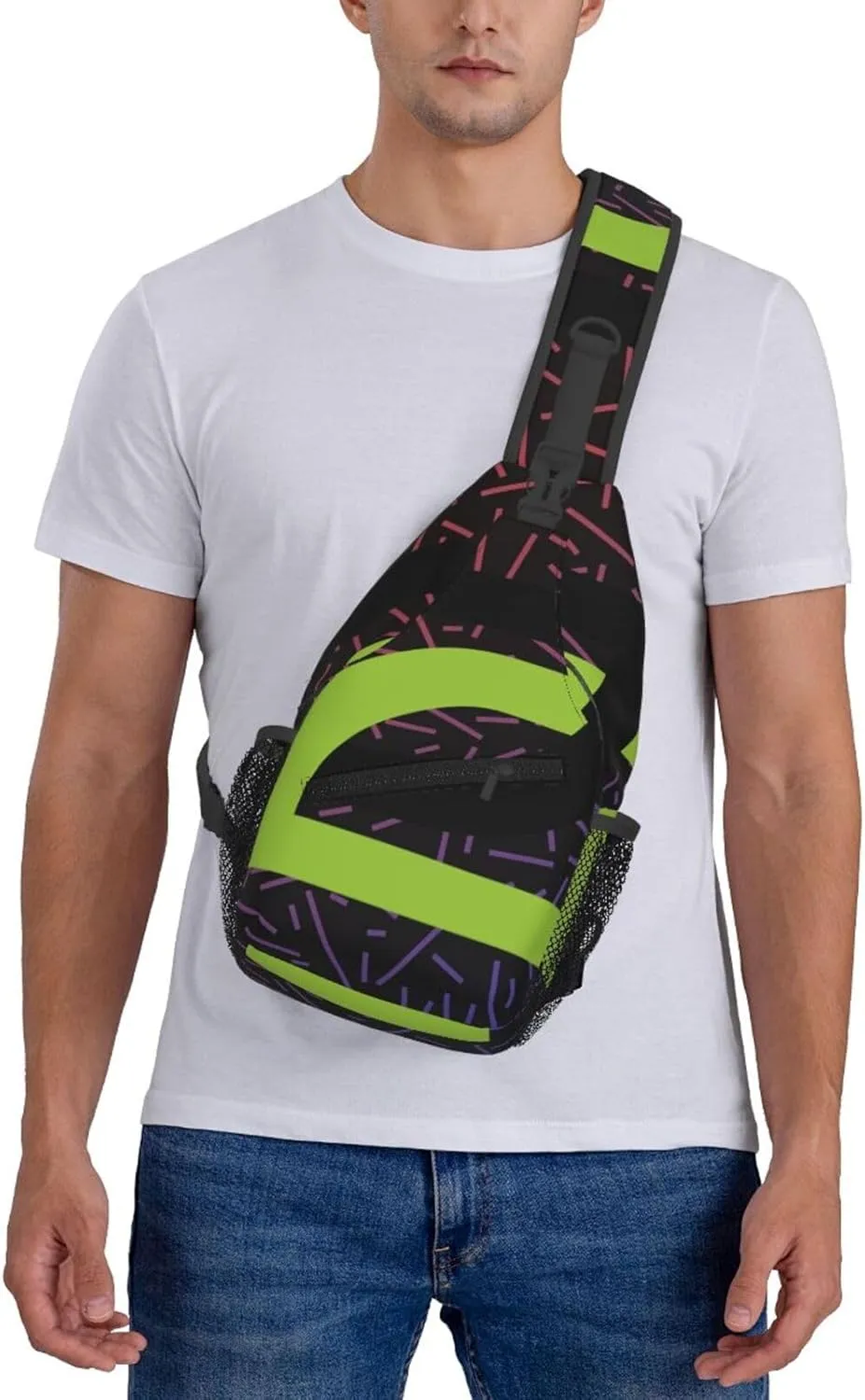 Optic Gaminglogo Crossbody For Men Women Sling Chest Bag Shoulder Bag Lightweight One Strap Backpack Multipurpose Travel Hiking Daypack