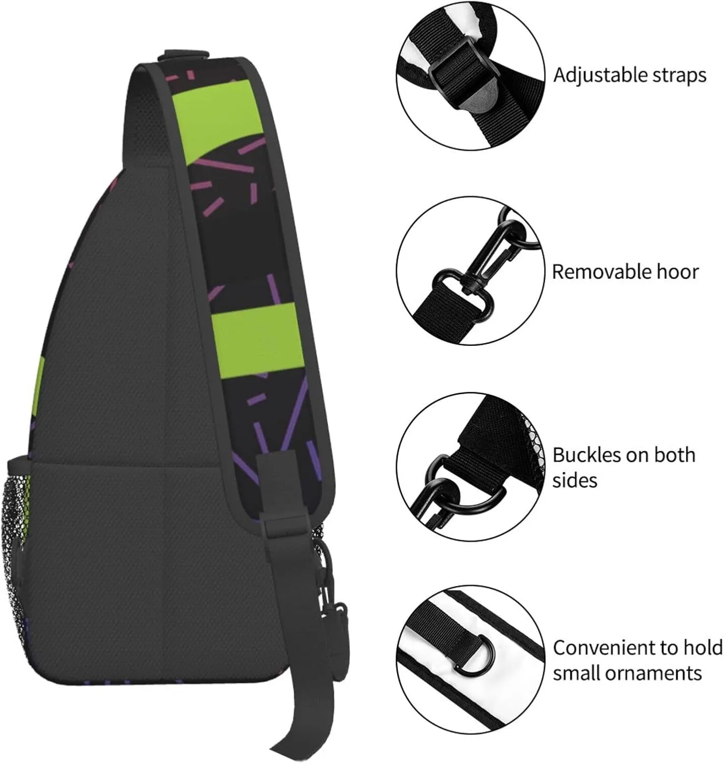 Optic Gaminglogo Crossbody For Men Women Sling Chest Bag Shoulder Bag Lightweight One Strap Backpack Multipurpose Travel Hiking Daypack