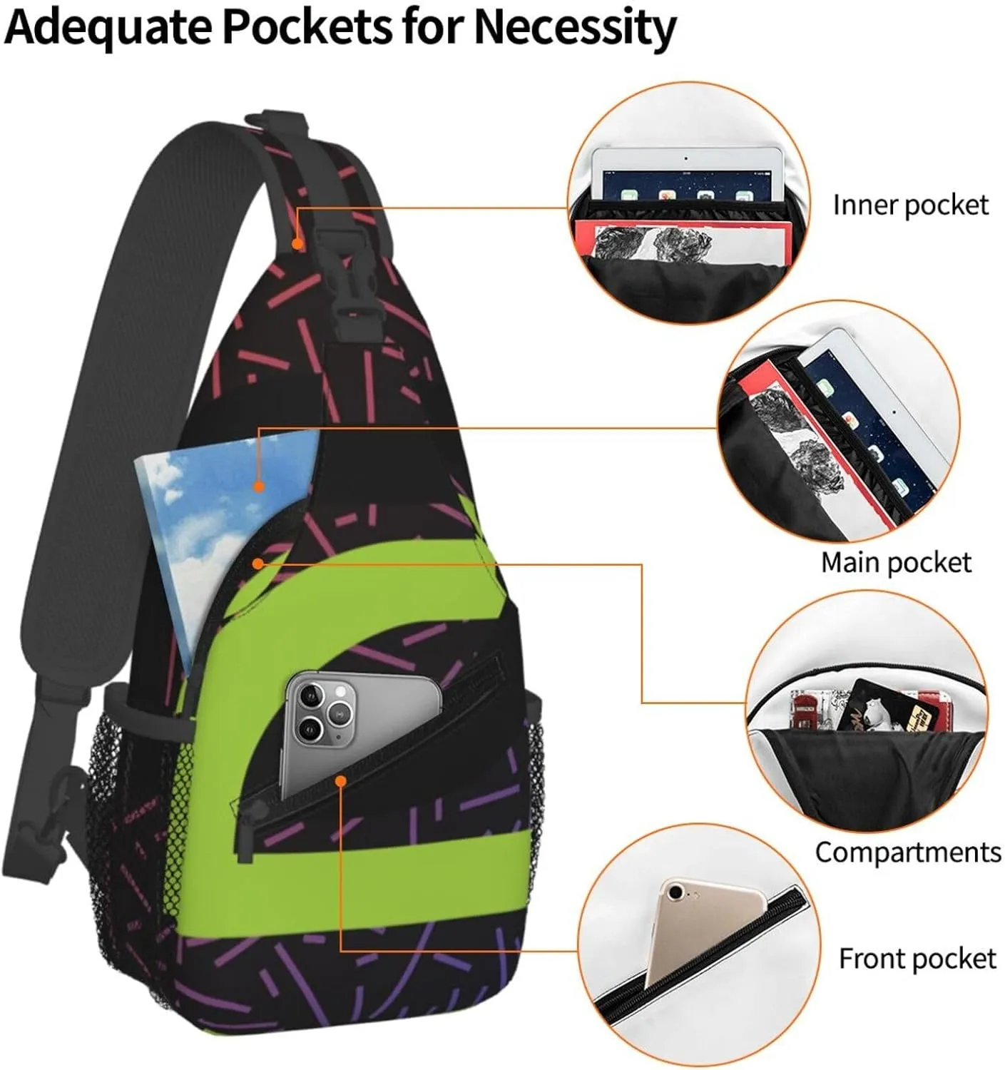 Optic Gaminglogo Crossbody For Men Women Sling Chest Bag Shoulder Bag Lightweight One Strap Backpack Multipurpose Travel Hiking Daypack