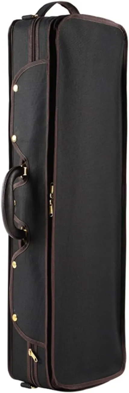Oxford Violin Box 4/4 Full Size Oblong Violin Case with 2 Adjustable Shoulder Straps 4 Bow Holder Portable Travel Violin Case Bag, xingxingdiandeng1