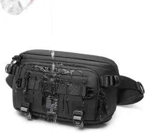 OZUKO Waist Pack Bag Fanny Pack for Men&Women Hip Bum Bag with Adjustable Strap for Outdoors Workout Traveling Casual Running Hiking Cycling(Black)