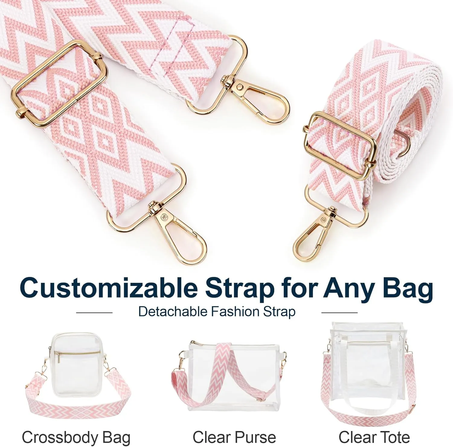 PACKISM Clear Bag for Stadium Events - Clear Sling Bag for Sport Concert, Clear Crossbody Bags for Women with Comfortable Strap