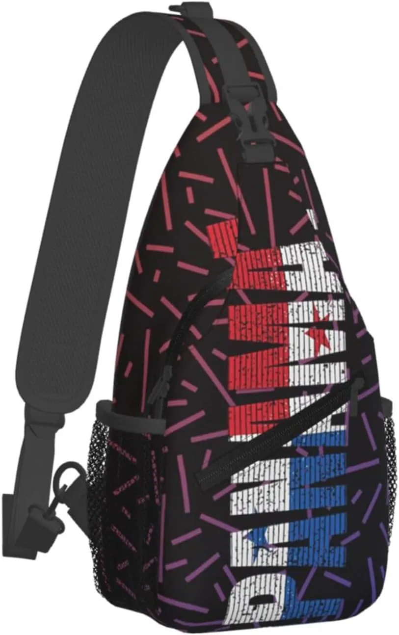 Panama Crossbody Backpack For Men Women Sling Shoulder Dachshunds Dog Chest Bag Lightweight One Strap Multipurpose Travel Hiking Daypack