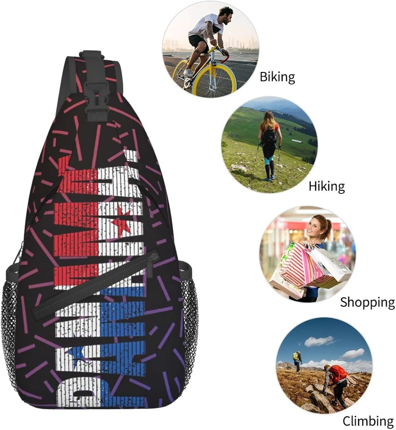 Panama Crossbody Backpack For Men Women Sling Shoulder Dachshunds Dog Chest Bag Lightweight One Strap Multipurpose Travel Hiking Daypack