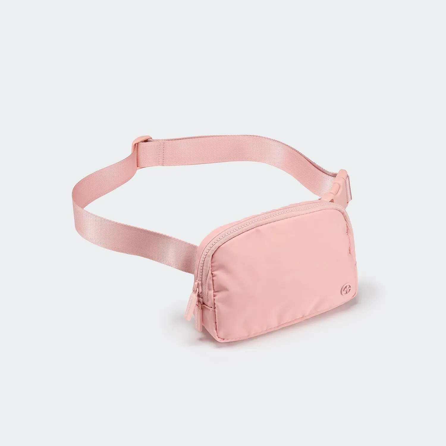 Pander Two Way Zipper Fanny Pack Nylon Everywhere Belt Bag for Women, Water Repellent Waist Packs, Crossbody Bags with Adjustable Strap (Mono Pink).