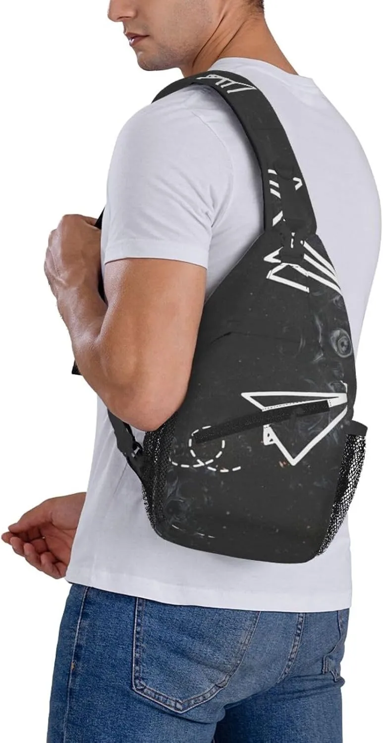 Paper Airplane Small Crossbody Backpack Sling Bag For Men Women Mini One Shoulder Chest Bags Gym Sport Travel Hiking Daypack