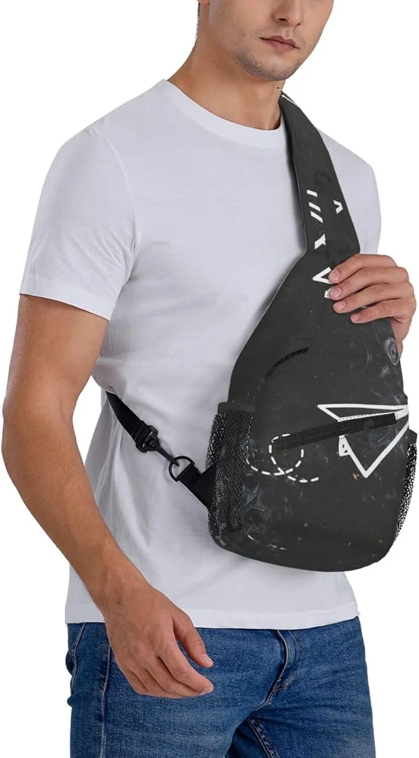 Paper Airplane Small Crossbody Backpack Sling Bag For Men Women Mini One Shoulder Chest Bags Gym Sport Travel Hiking Daypack