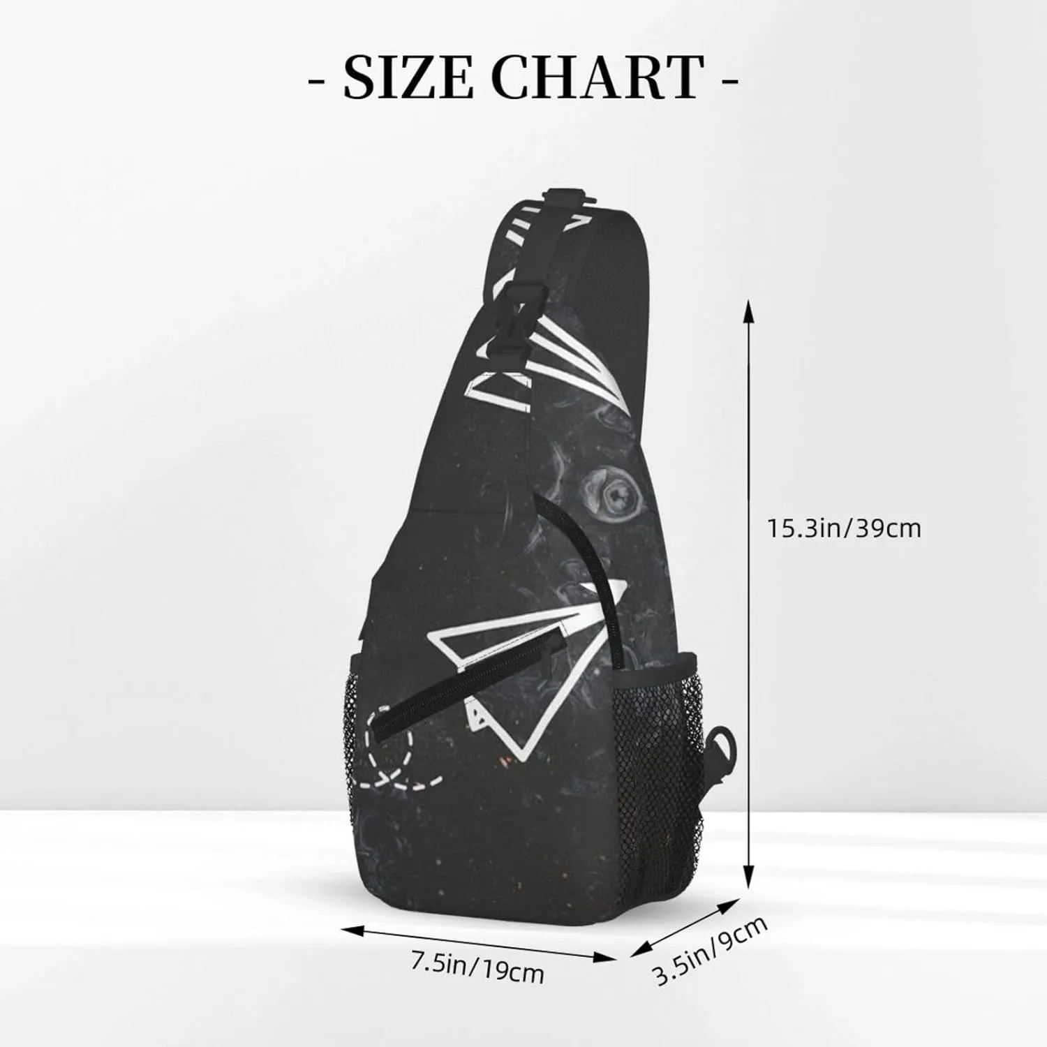 Paper Airplane Small Crossbody Backpack Sling Bag For Men Women Mini One Shoulder Chest Bags Gym Sport Travel Hiking Daypack