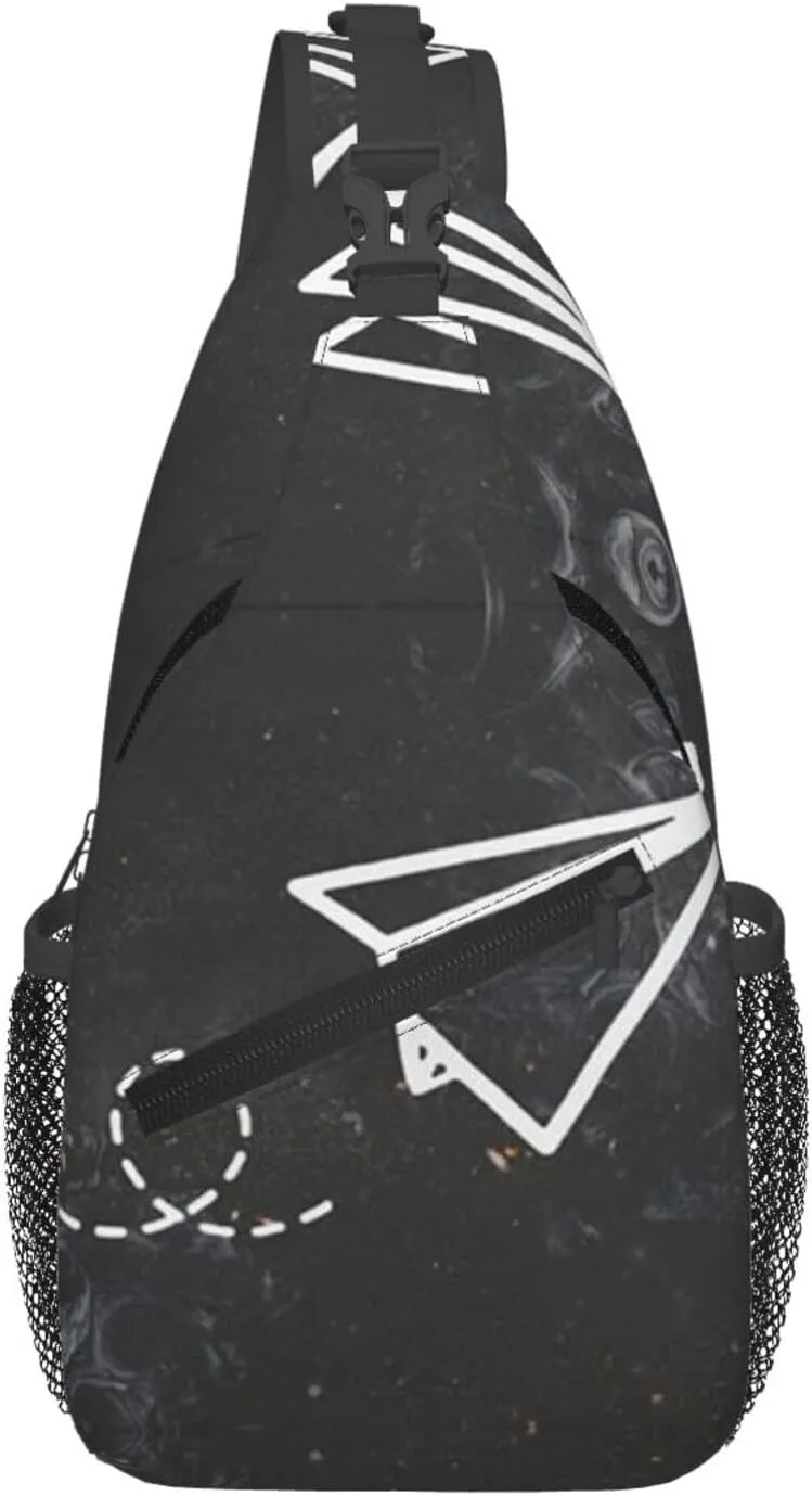 Paper Airplane Small Crossbody Backpack Sling Bag For Men Women Mini One Shoulder Chest Bags Gym Sport Travel Hiking Daypack