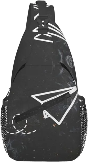 Paper Airplane Small Crossbody Backpack Sling Bag For Men Women Mini One Shoulder Chest Bags Gym Sport Travel Hiking Daypack