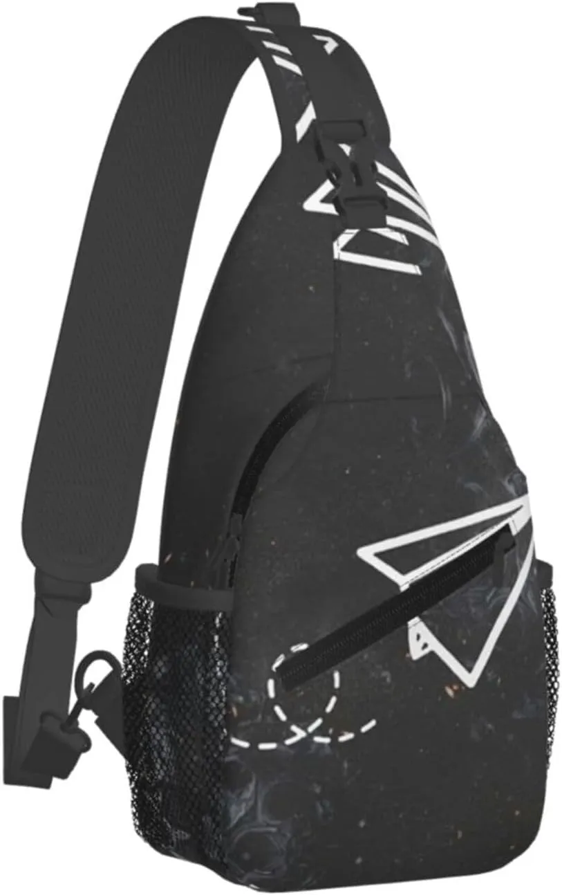 Paper Airplane Small Crossbody Backpack Sling Bag For Men Women Mini One Shoulder Chest Bags Gym Sport Travel Hiking Daypack