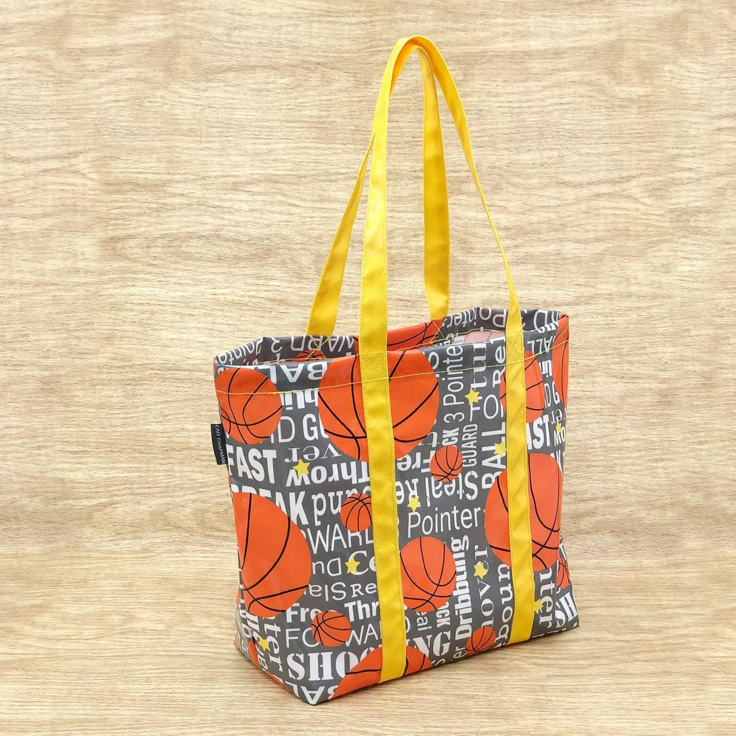 Passion for Basketball Collection 19"x13"x7" Expandable Foldable Stylish Tote Bag
