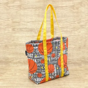Passion for Basketball Collection 19"x13"x7" Expandable Foldable Stylish Tote Bag