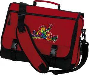 Peace Frog Laptop Bag Peace Frogs Messenger Bag or Computer Bag