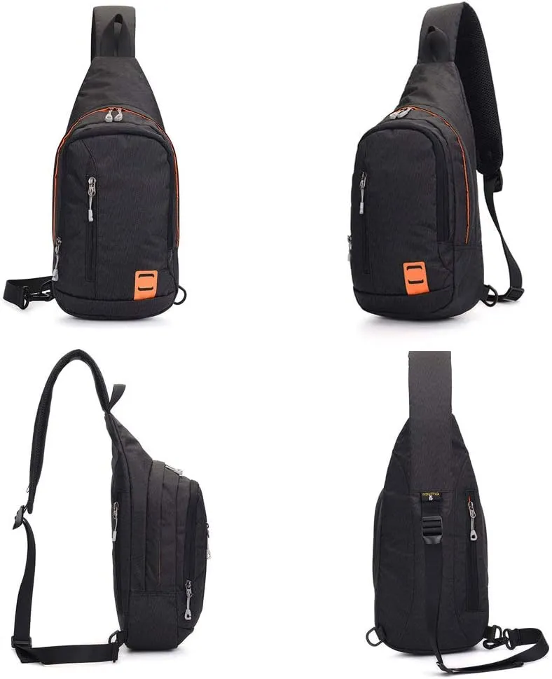 Peicees Small Sling Backpack Waterproof Unisex Shoulder Bag Chest Crossbody Daypack