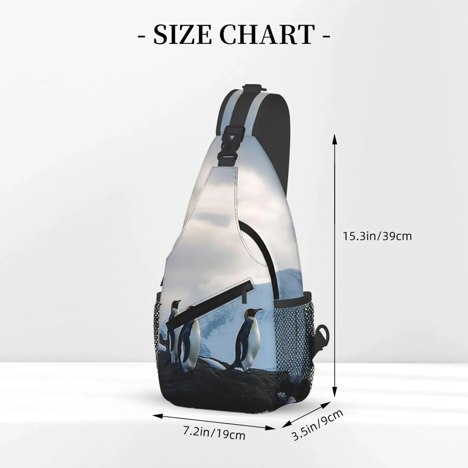 Penguins On The Cold Mountain Sling Bag Backpack For Men Cross Chest Bag Crossbody Shoulder Bag Travel Hiking Daypack