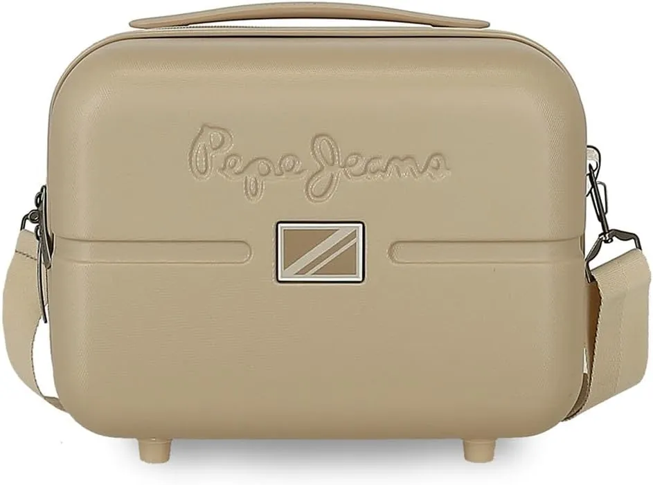 Pepe Jeans Adaptable Toiletry Shoulder Bag, Black/White