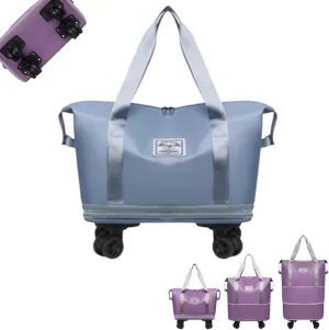 Pepepo Travel Bag with Wheels,Beente Travel Bag with Wheels,Kulken Large Capacity Travel Bags -Universal Wheel Removable (E)