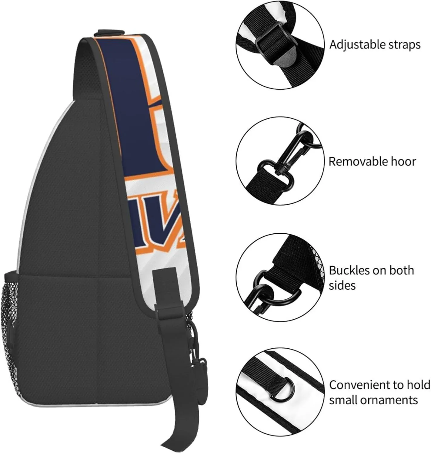 Pepperdine University Small Crossbody Backpack Sling Bag For Men Women Mini One Shoulder Chest Bags Gym Sport Travel Hiking Daypack