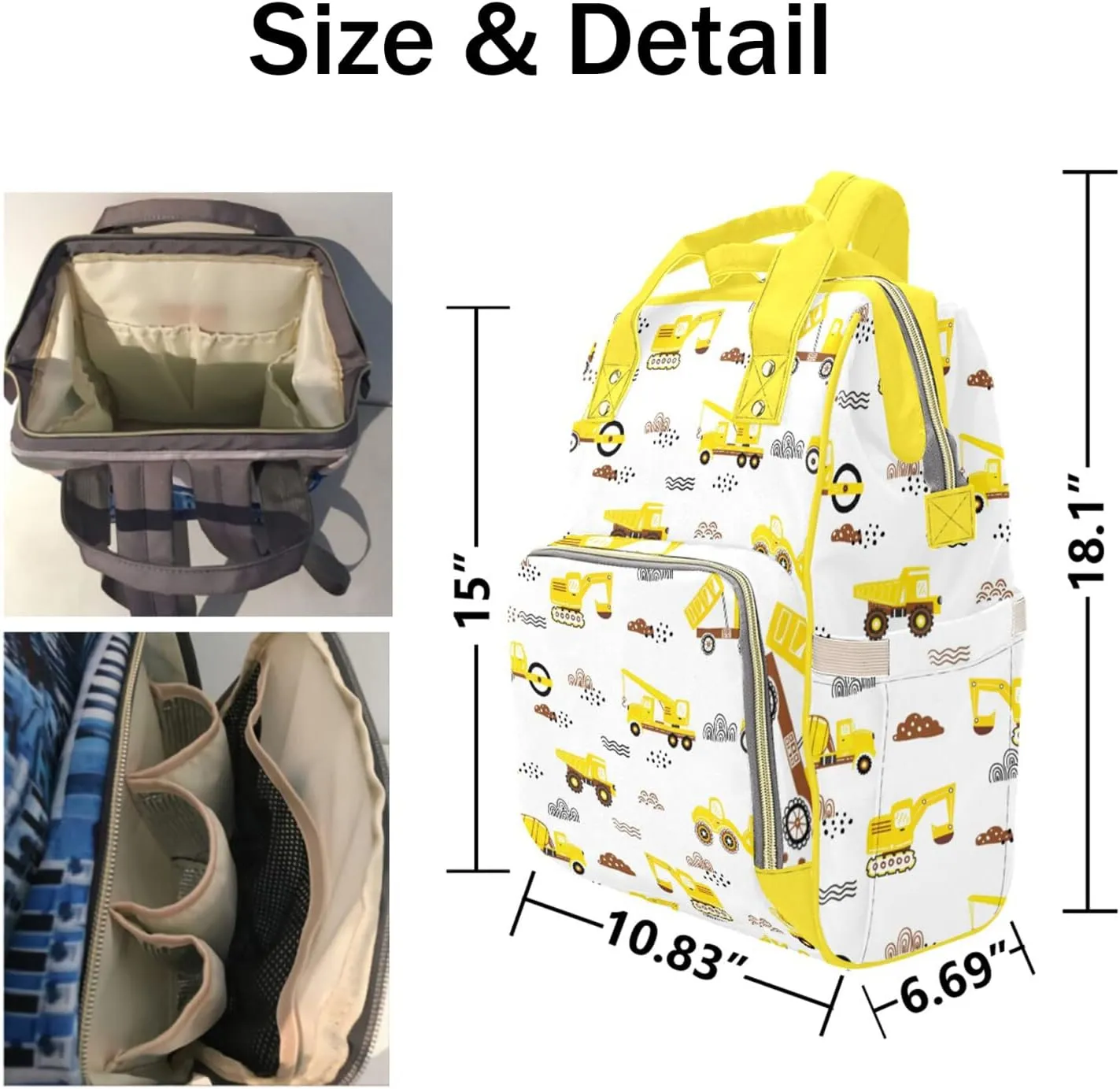 Personalized Diaper Bag Backpack Tote,Greenery Leaves Lion,Custom Diaper Bags for Shower Gift