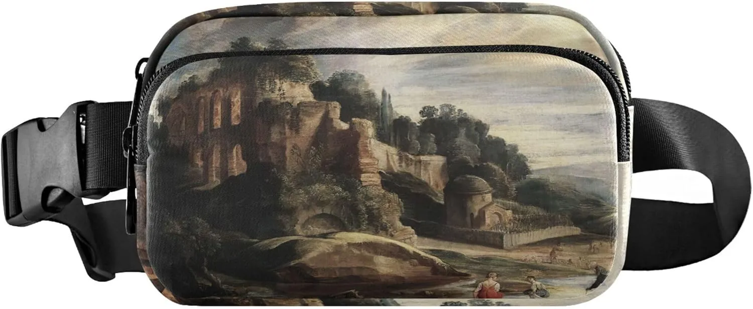 Peter Paul Rubens Painting Roman Villa Womens Fanny Pack Waterproof Hip Pack Belt Bag Cute Waist Pack for Women