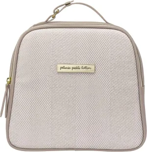 Petunia Pickle Bottom Tandem Insulated Lunch Tote, Perfect for Snacks or Wireless Pump, Holds Three Bottles, Lightweight & Easy to Clean (Grey Matte Cable Stitch)