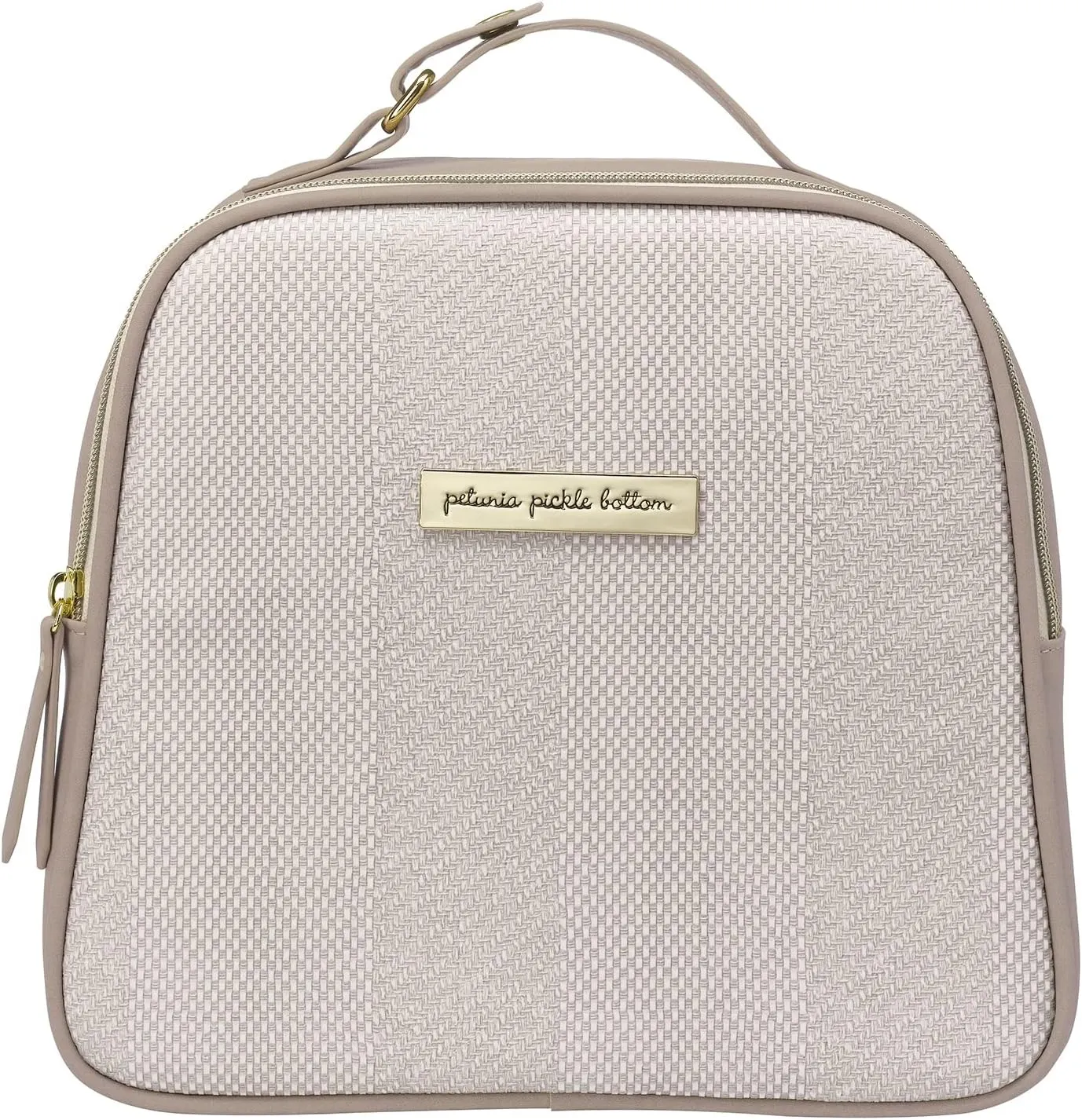 Petunia Pickle Bottom Tandem Insulated Lunch Tote, Perfect for Snacks or Wireless Pump, Holds Three Bottles, Lightweight & Easy to Clean (Grey Matte Cable Stitch)