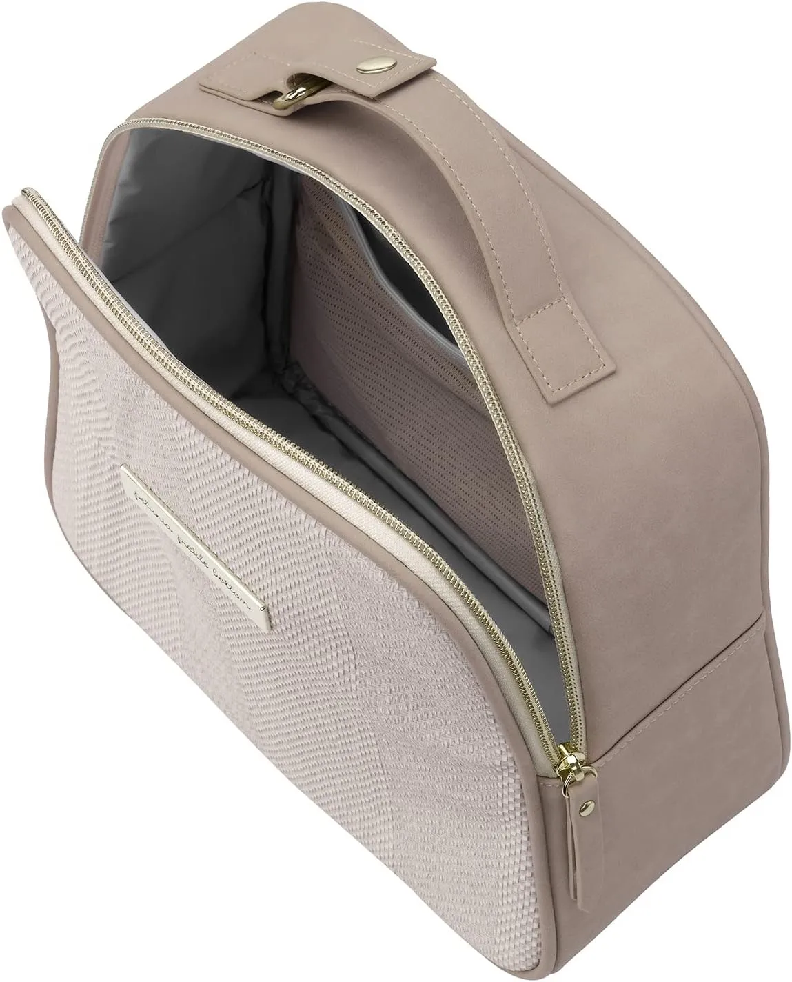 Petunia Pickle Bottom Tandem Insulated Lunch Tote, Perfect for Snacks or Wireless Pump, Holds Three Bottles, Lightweight & Easy to Clean (Grey Matte Cable Stitch)