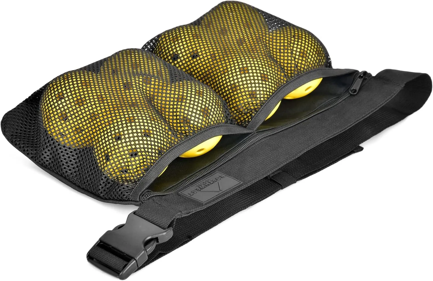 Pickleball Ball Holder Band with Hooks - Adjustable Waist Pouch Bag with Mesh - Hold Up to 8 Pickle or Tennis Balls
