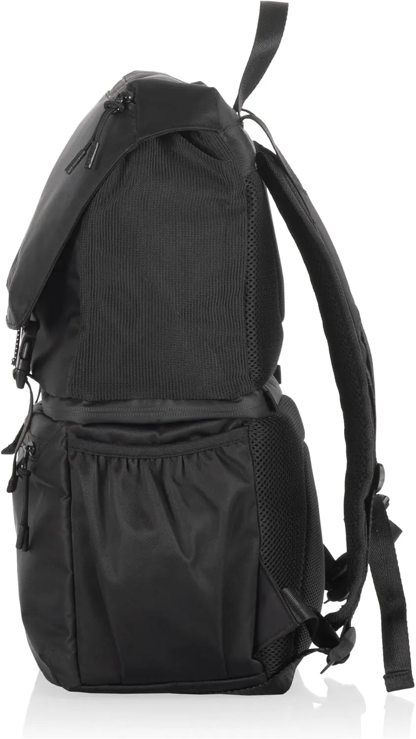PICNIC TIME Coca-Cola Tarana Backpack Cooler made with Recycled Material, Soft Cooler Backpack, Upcycled Cooler Bag, (Carbon Black)