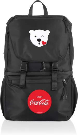 PICNIC TIME Coca-Cola Tarana Backpack Cooler made with Recycled Material, Soft Cooler Backpack, Upcycled Cooler Bag, (Carbon Black)