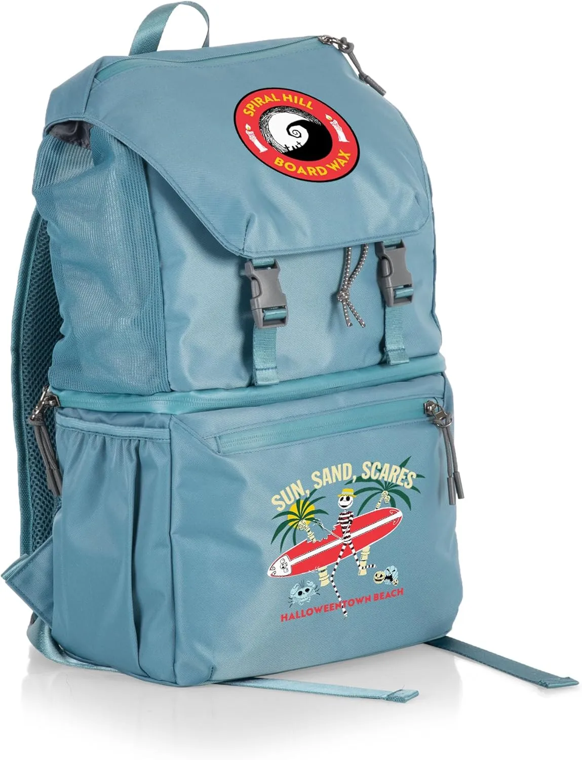 PICNIC TIME Disney Nightmare Before Christmas Tarana Backpack Cooler made with Recycled Material, Soft Cooler Backpack, Upcycled Cooler Bag, (Aurora Blue)