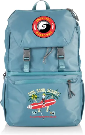 PICNIC TIME Disney Nightmare Before Christmas Tarana Backpack Cooler made with Recycled Material, Soft Cooler Backpack, Upcycled Cooler Bag, (Aurora Blue)