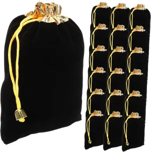 PLAFOPE 20pcs Small Velour Drawstring Bag Rim Jewelry Bags Drawstring Fabric Pouches for Party