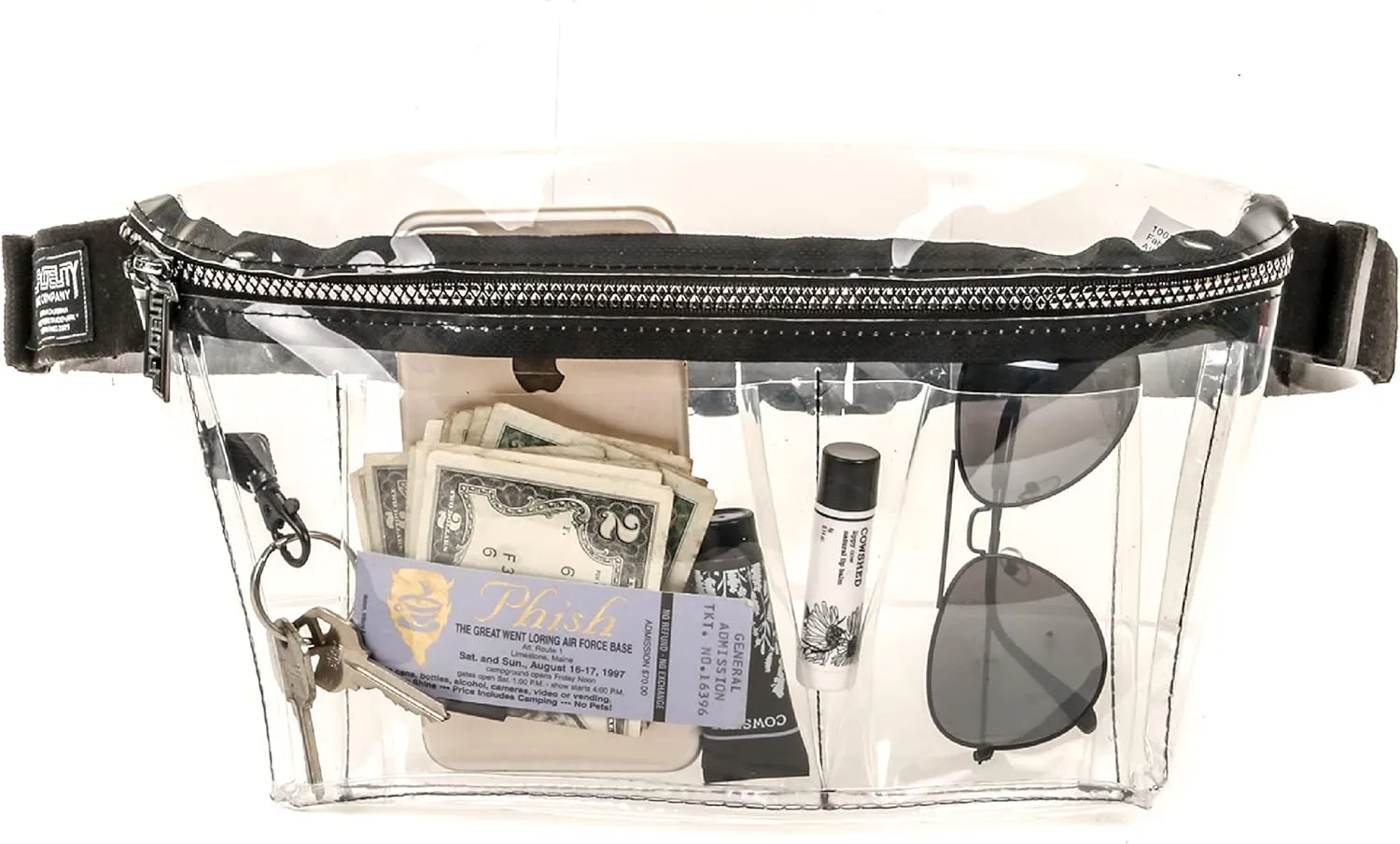 Plus Size Fanny Packs for Women – 80s/90s Large Bum Bag – Unisex Crossbody Waist Belt Bag for Travel, Festivals, Sports & Daily Use – Waist Belt Bag for Women | Crystal Clear